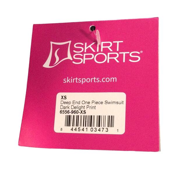 New SkirtSports Deep End one piece swimsuit Dark Delight print XS - Picture 2 of 4